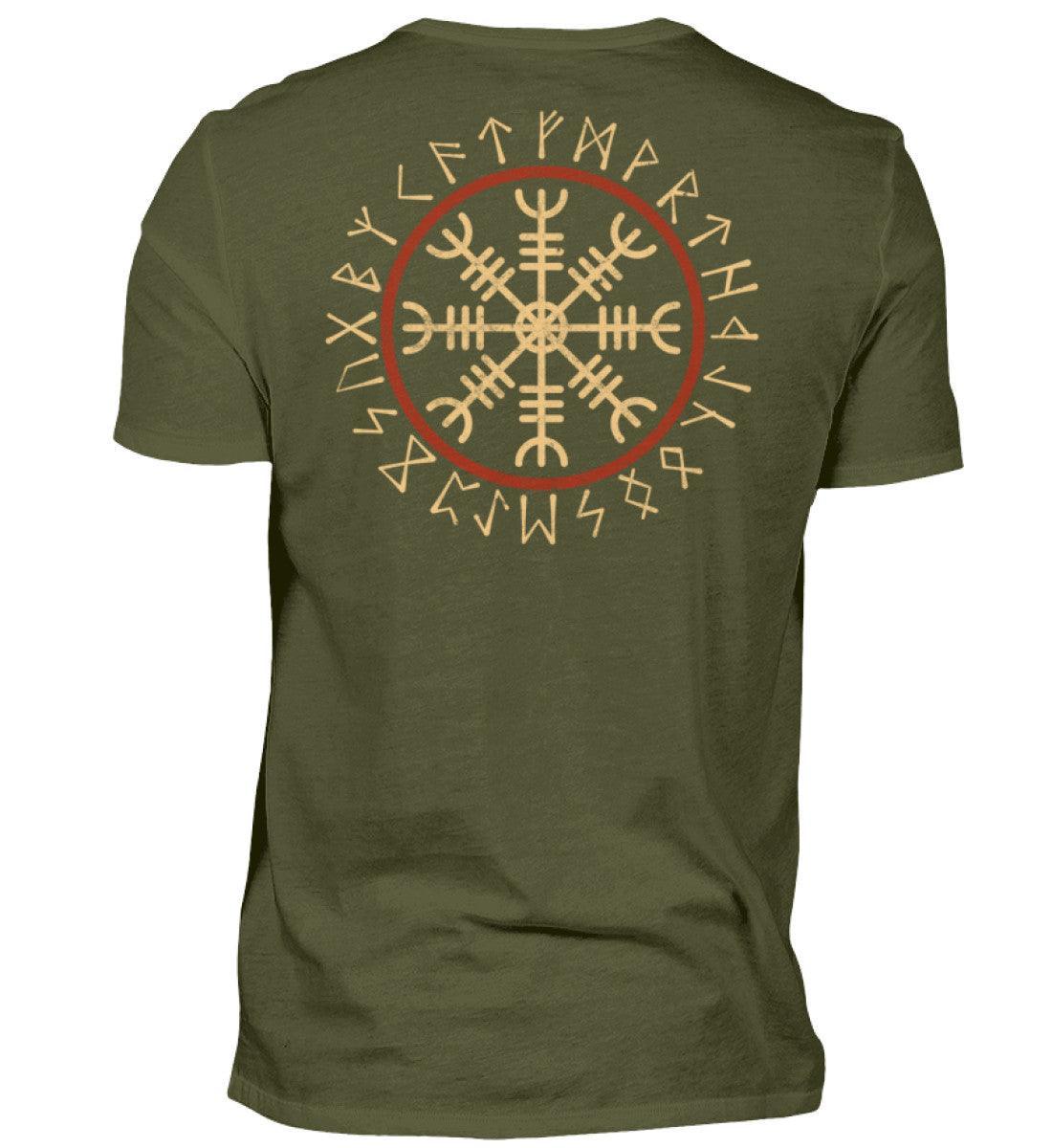 Wikinger Backprint Helm Of Awe Mit Runenkreis - Nordic Viking Wear