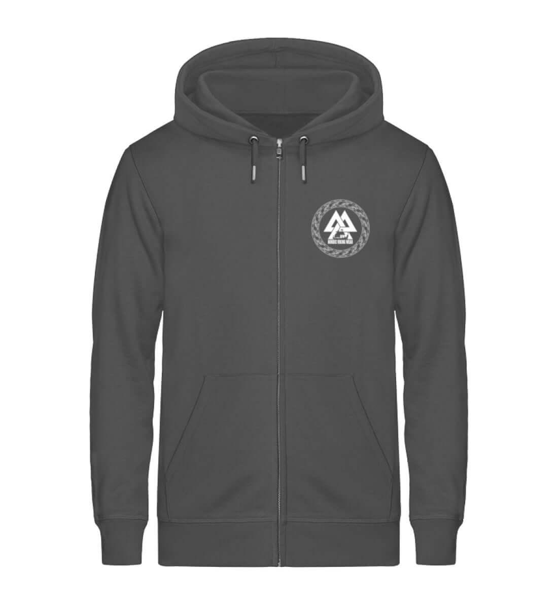 "Odin's Visage" Wikinger-Organic Zipp-Hoodie – Stolz und Macht des Allvaters - Nordic Viking Wear