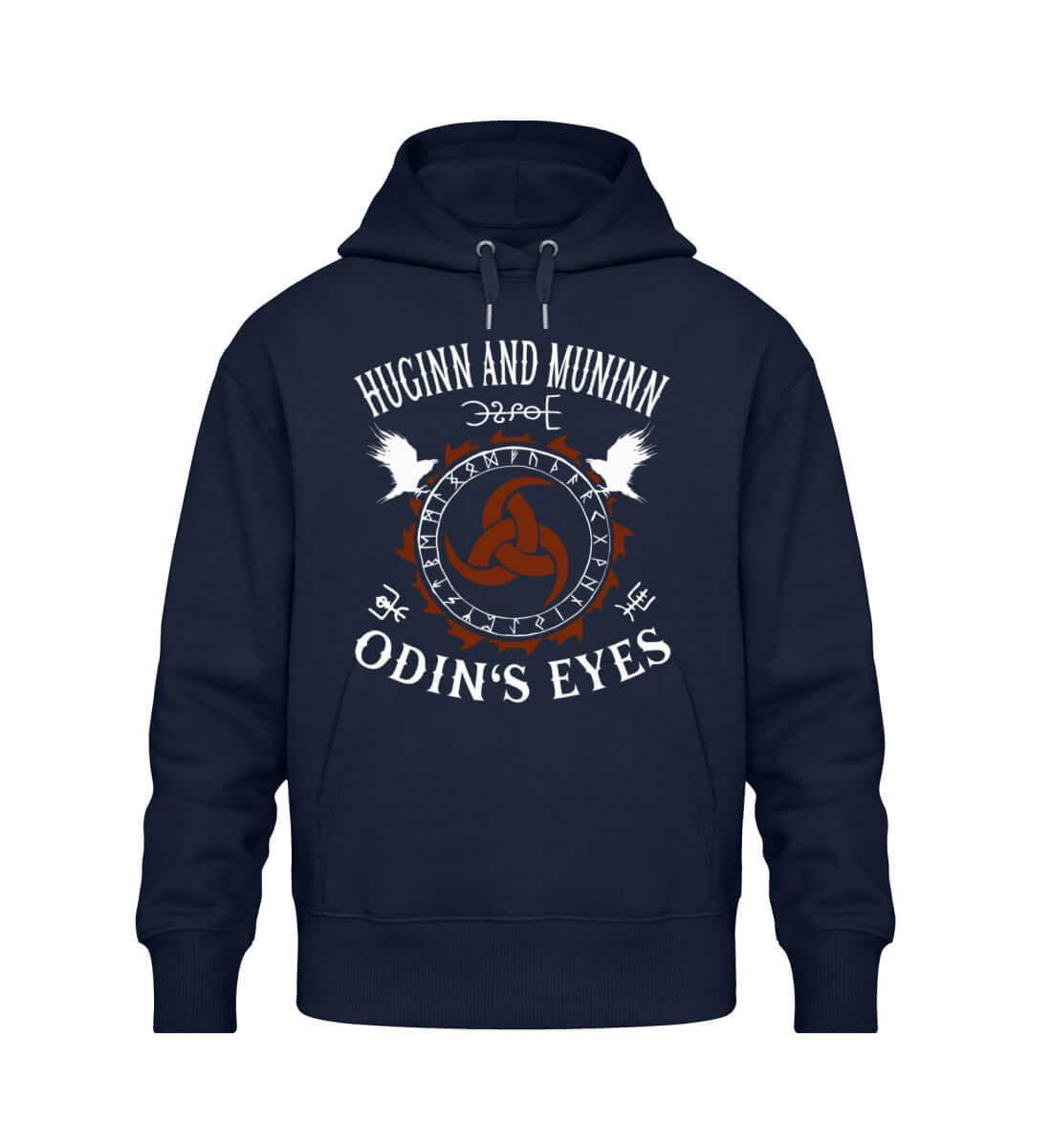 Wikinger "Huginn and Muninn - Odin's Eyes" Oversized Hoodie - Mystischer Valknut - Nordic Viking Wear