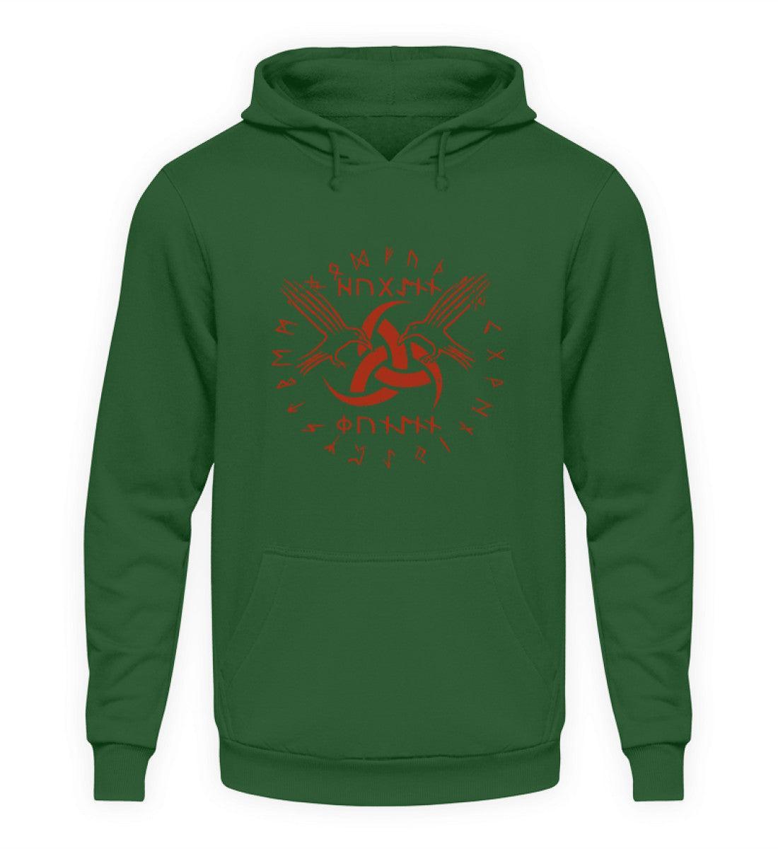 Wikinger-Hoodie "Odins Boten" - Huginn und Muninn mit Gjallarhorn - Nordic Viking Wear