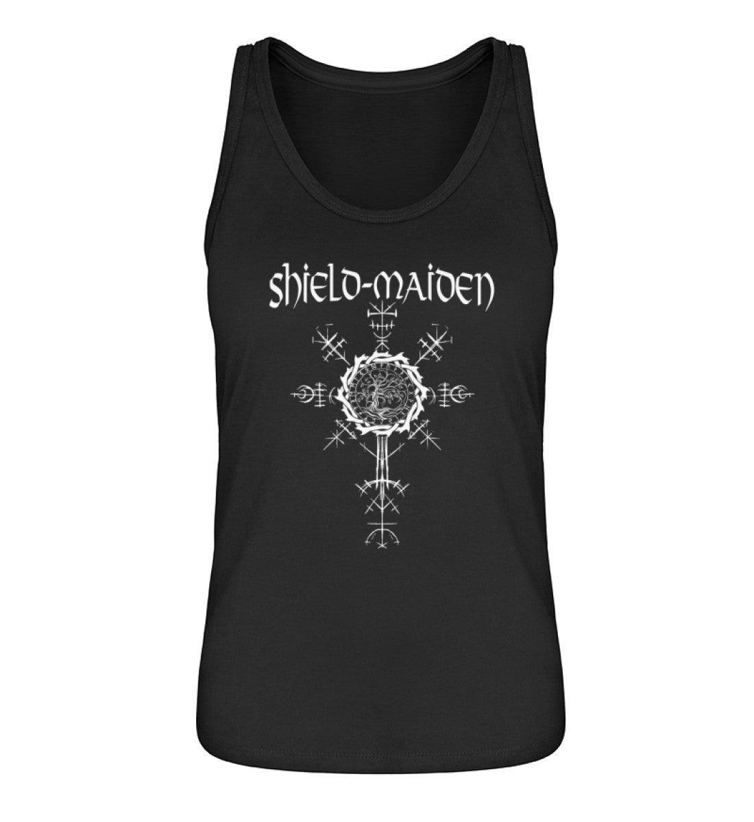 Schildmaiden Tanktop mit Weltenbaum - Wikinger Lebensbaum Symbol Tee - Nordisches Yggdrasil Design - Nordic Viking Wear