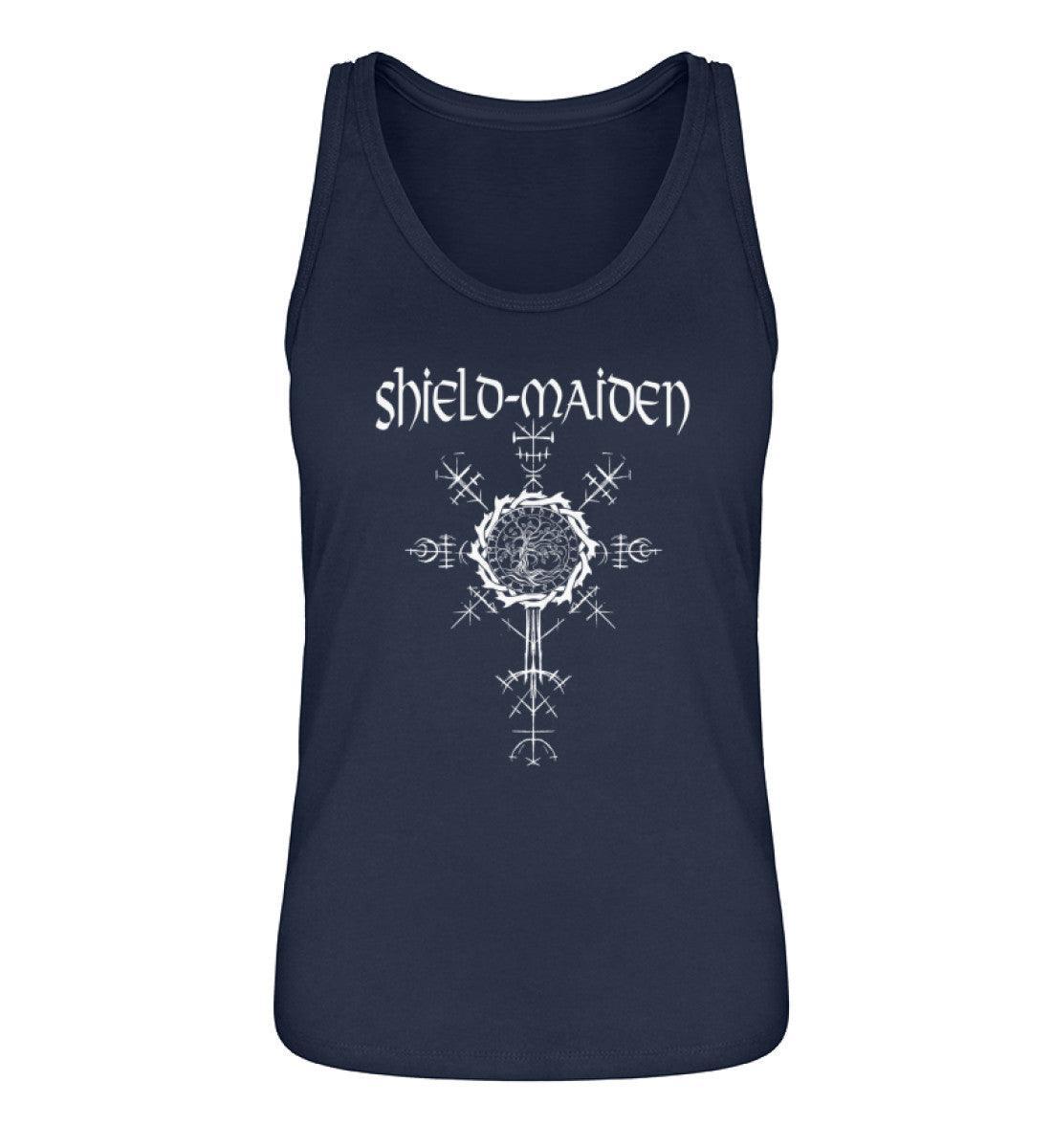 Schildmaiden Tanktop mit Weltenbaum - Wikinger Lebensbaum Symbol Tee - Nordisches Yggdrasil Design - Nordic Viking Wear
