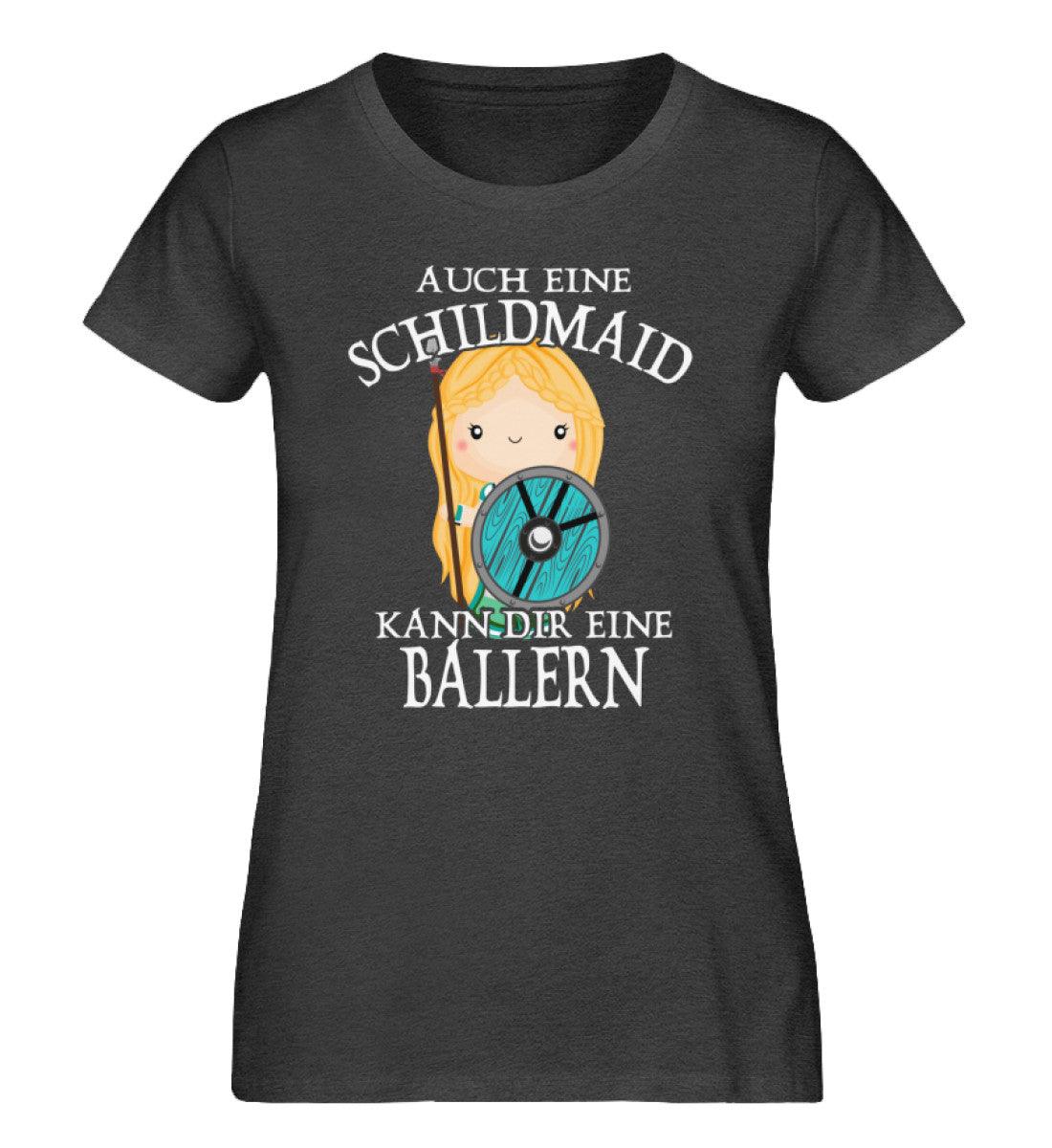 Schildmaiden Espresser Shirt "Auch eine Schildmaid kann dir eine ballern" - Nordic Viking Wear