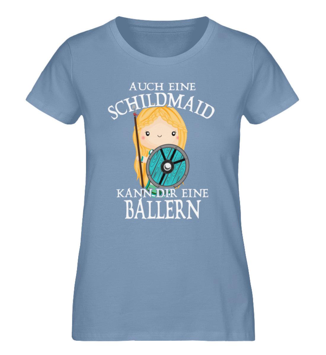Schildmaiden Espresser Shirt "Auch eine Schildmaid kann dir eine ballern" - Nordic Viking Wear