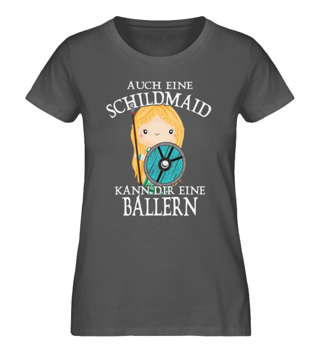 Schildmaiden Espresser Shirt "Auch eine Schildmaid kann dir eine ballern" - Nordic Viking Wear