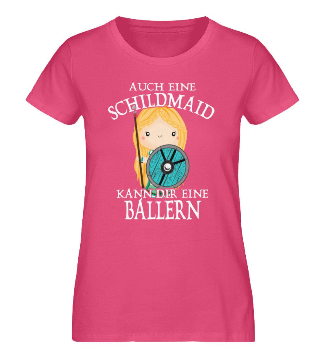 Schildmaiden Espresser Shirt "Auch eine Schildmaid kann dir eine ballern" - Nordic Viking Wear