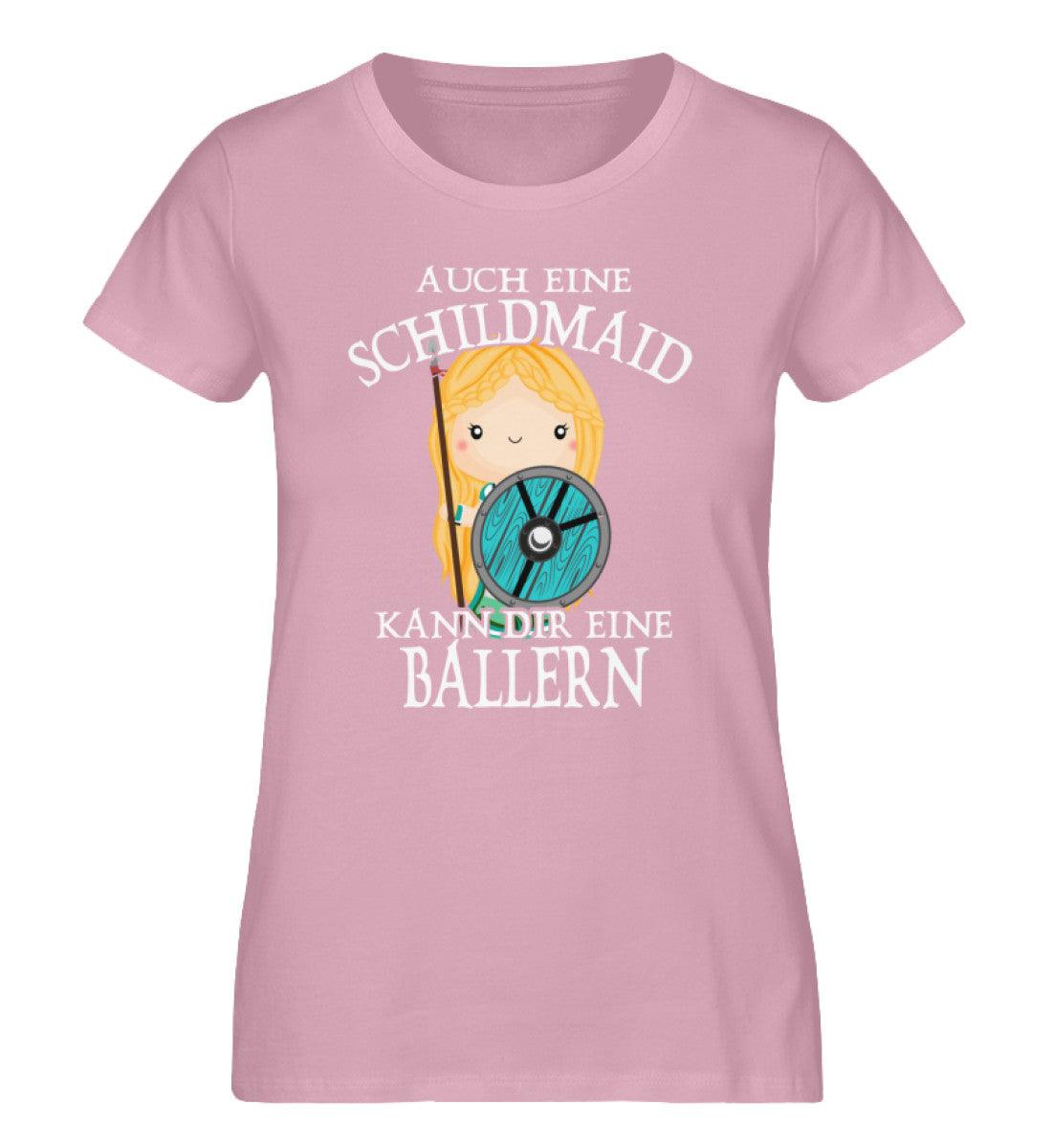 Schildmaiden Espresser Shirt "Auch eine Schildmaid kann dir eine ballern" - Nordic Viking Wear