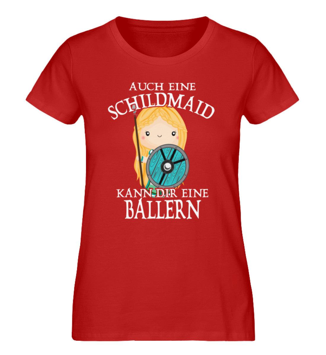 Schildmaiden Espresser Shirt "Auch eine Schildmaid kann dir eine ballern" - Nordic Viking Wear