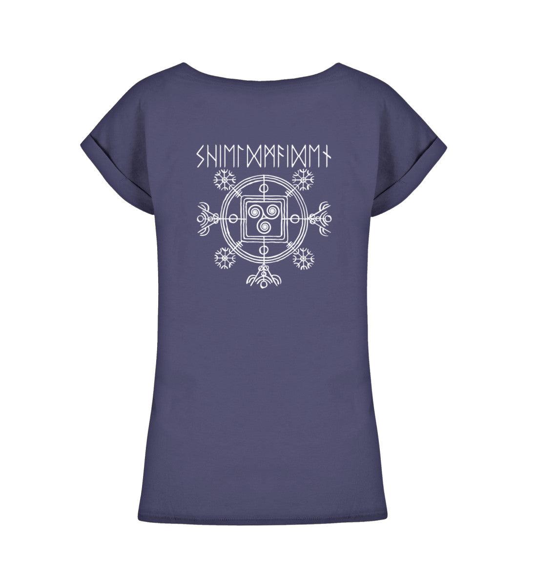 Schildmaiden Extendet Shirt – Vegvisir-Design mit Triskele & Runen - Nordic Viking Wear