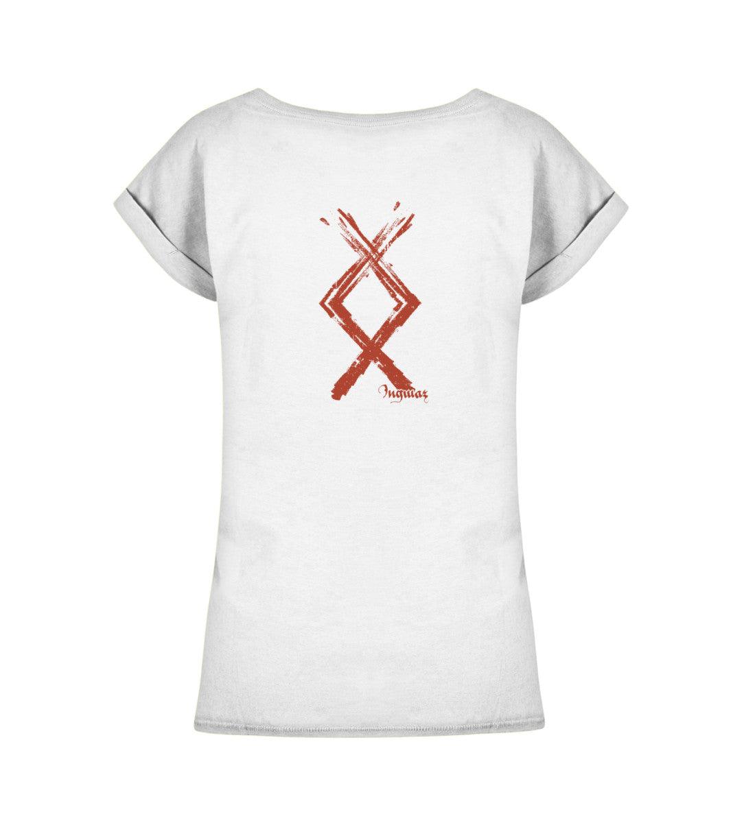 Schildmaiden Extendet Shirt – Ingwaz Rune im kraftvollen Design - Nordic Viking Wear