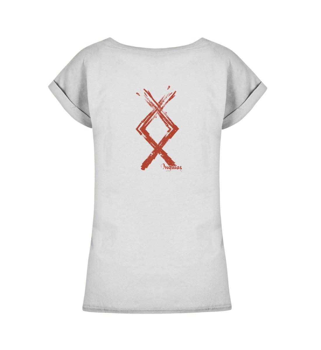 Schildmaiden Extendet Shirt – Ingwaz Rune im kraftvollen Design - Nordic Viking Wear