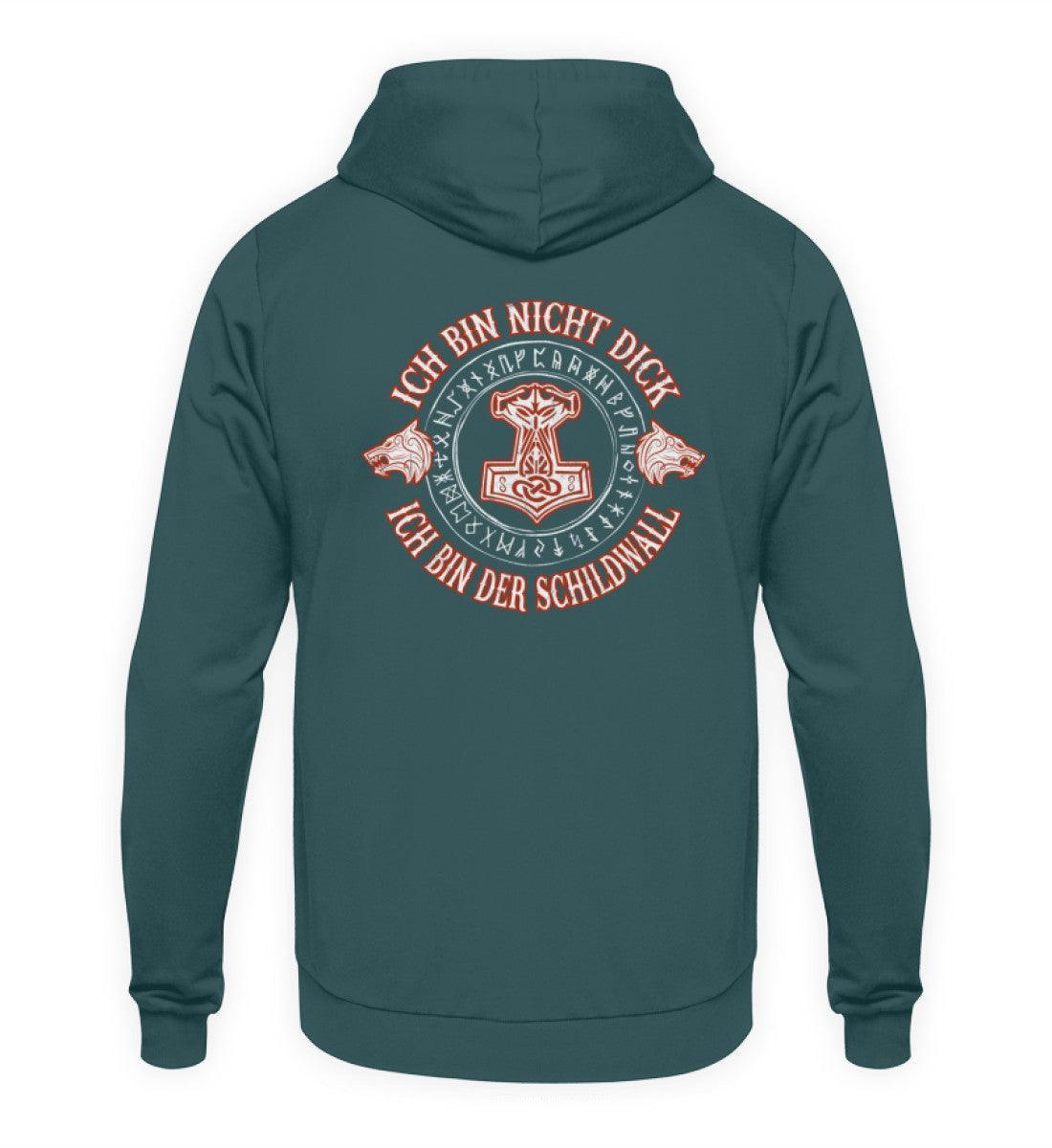 Lustiger Wikinger Hoodie - "Ich Bin Nicht Dick, Ich Bin Der Schildwall 2.0" - Nordic Viking Wear