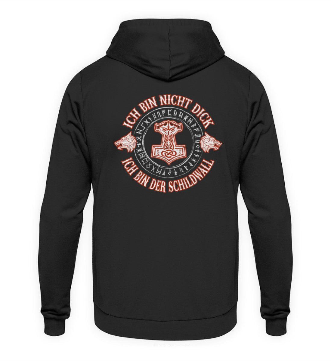 Lustiger Wikinger Hoodie - "Ich Bin Nicht Dick, Ich Bin Der Schildwall 2.0" - Nordic Viking Wear