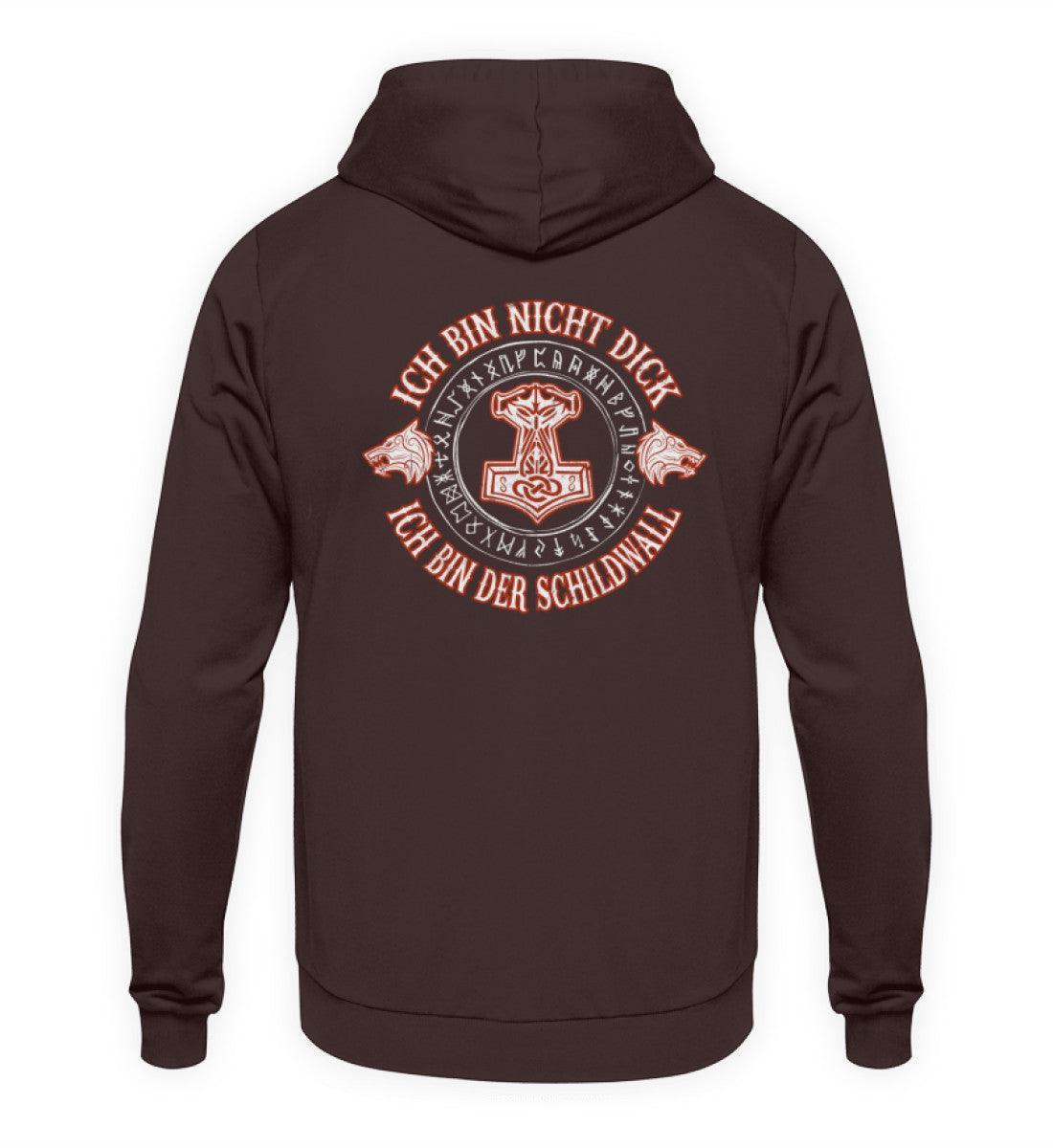 Lustiger Wikinger Hoodie - "Ich Bin Nicht Dick, Ich Bin Der Schildwall 2.0" - Nordic Viking Wear