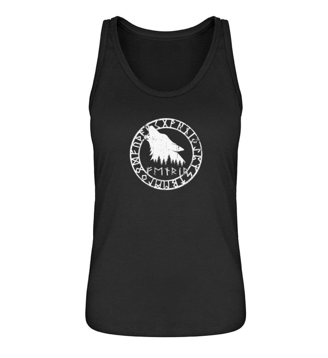 "Fenrir Runenkreis" Schildmaiden-Tank Top – Verkörpere die Macht des legendären Wolfs - Nordic Viking Wear