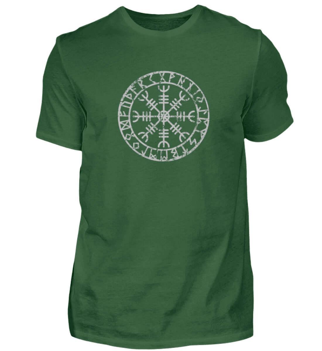 "Aegishjalmur Helm of Awe" Wikinger-Shirt – Schutz und Macht in Runenform - Nordic Viking Wear