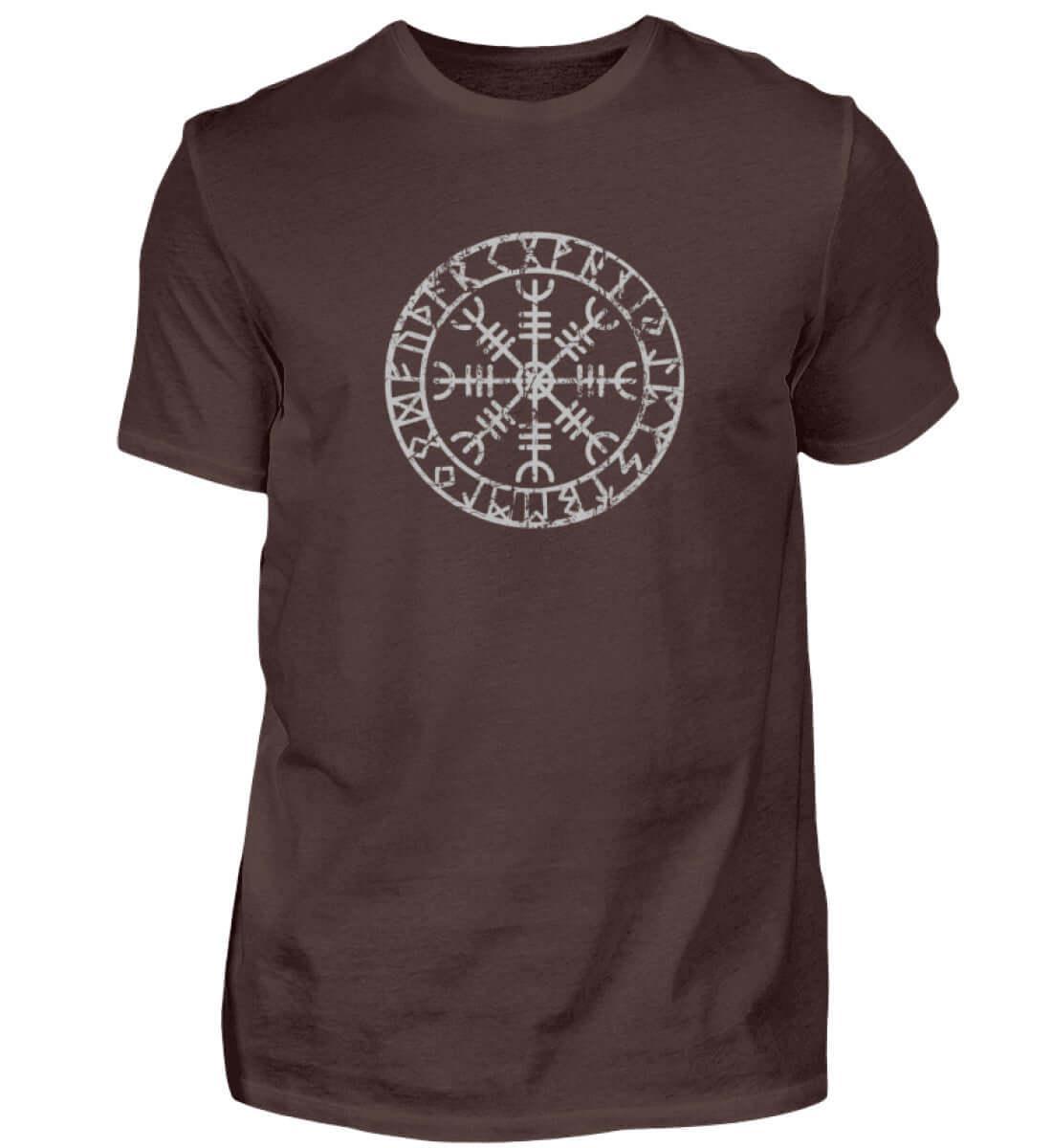"Aegishjalmur Helm of Awe" Wikinger-Shirt – Schutz und Macht in Runenform - Nordic Viking Wear