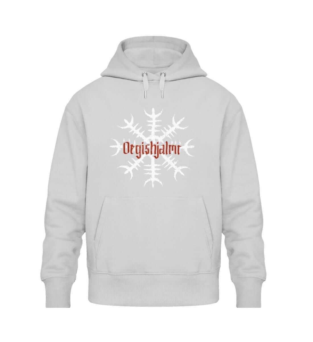 Wikinger Oversized Hoodie 'Ögishjalmur' – Helm of Awe Design für Mut und Schutz - Nordic Viking Wear
