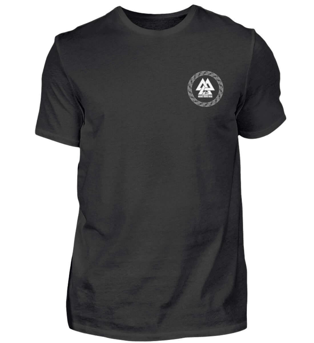 Fenris & Valknut: Das Erbe der Wikinger - Rückendruck Premiumshirt mit mythischer Kraft - Nordic Viking Wear