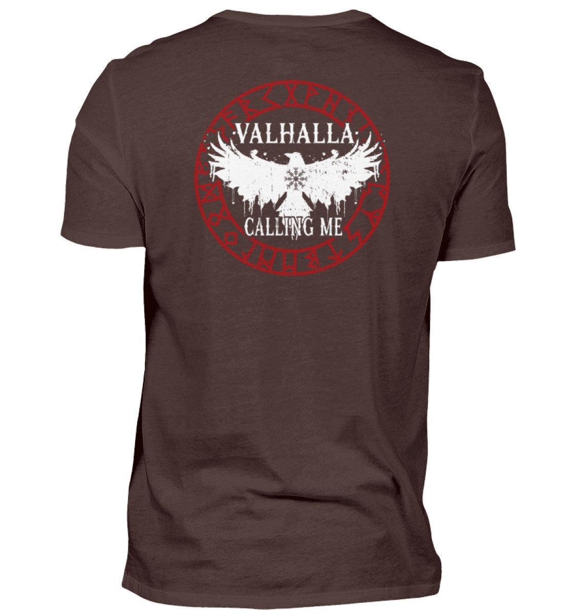Wikinger Backprint Premium T-Shirt "Ruf nach Valhalla" – Antworte dem Ruf der Ehre - Nordic Viking Wear
