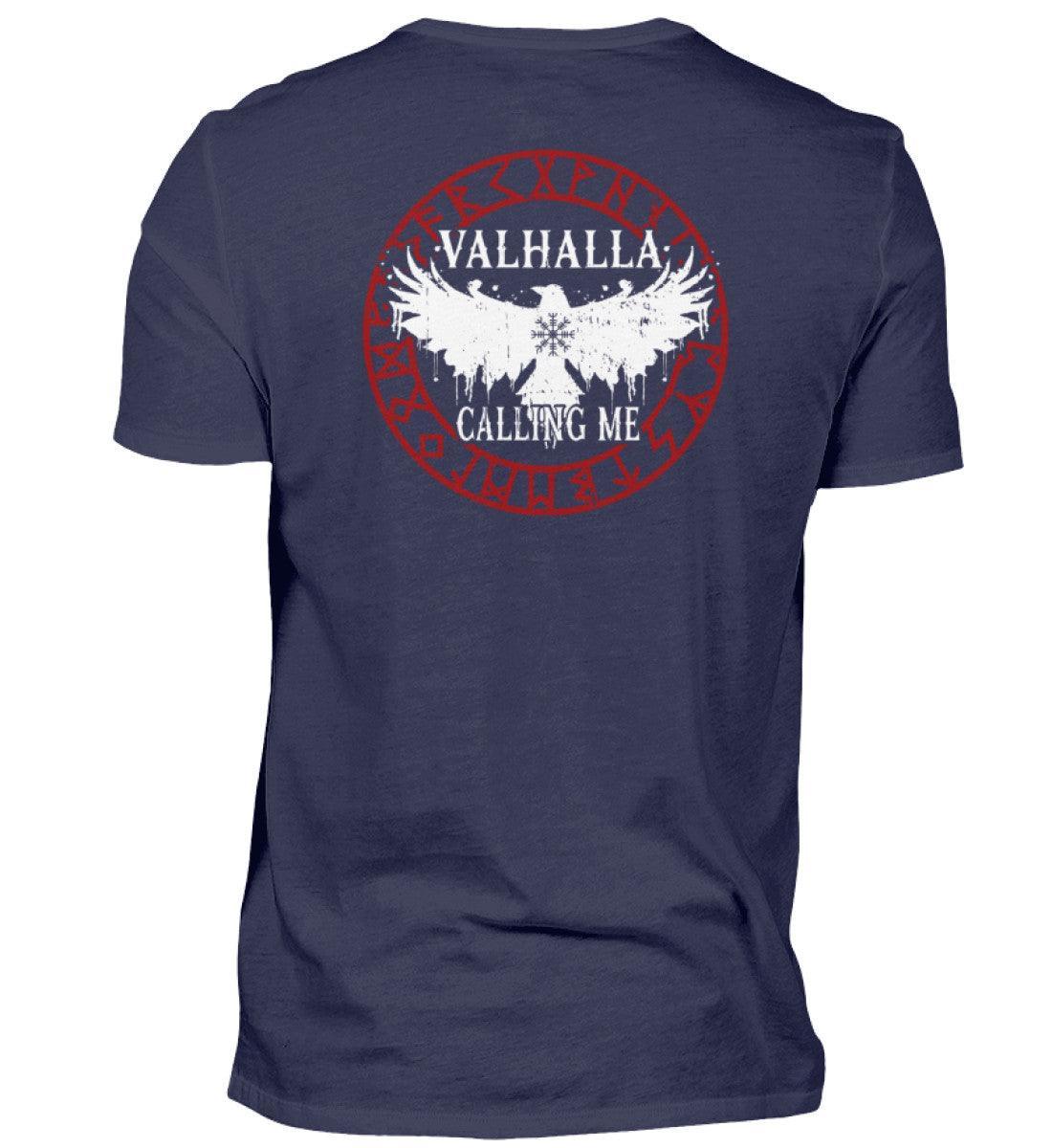 Wikinger Backprint Premium T-Shirt "Ruf nach Valhalla" – Antworte dem Ruf der Ehre - Nordic Viking Wear
