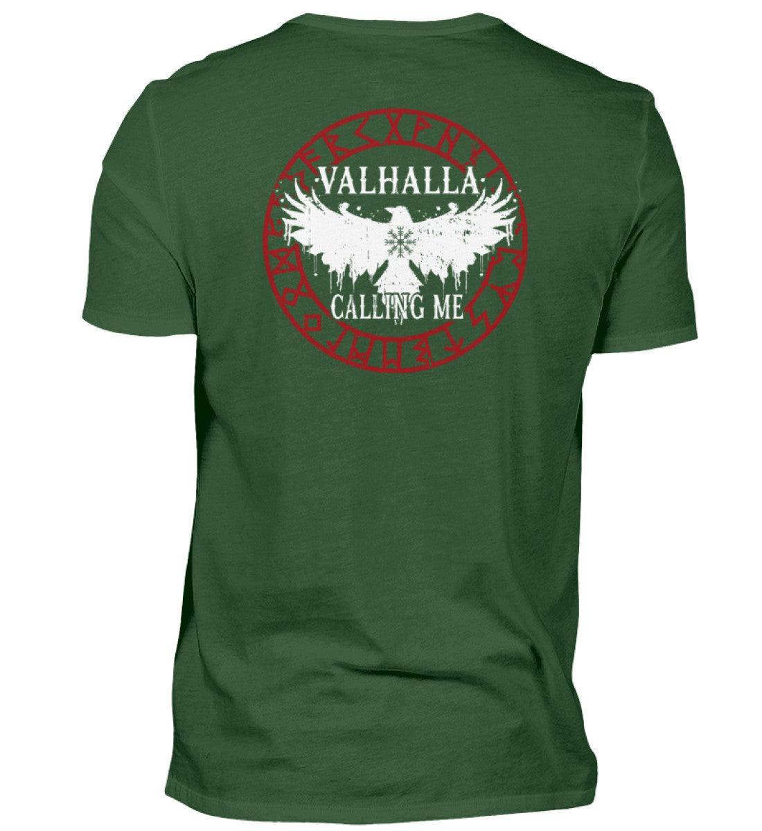 Wikinger Backprint Premium T-Shirt "Ruf nach Valhalla" – Antworte dem Ruf der Ehre - Nordic Viking Wear