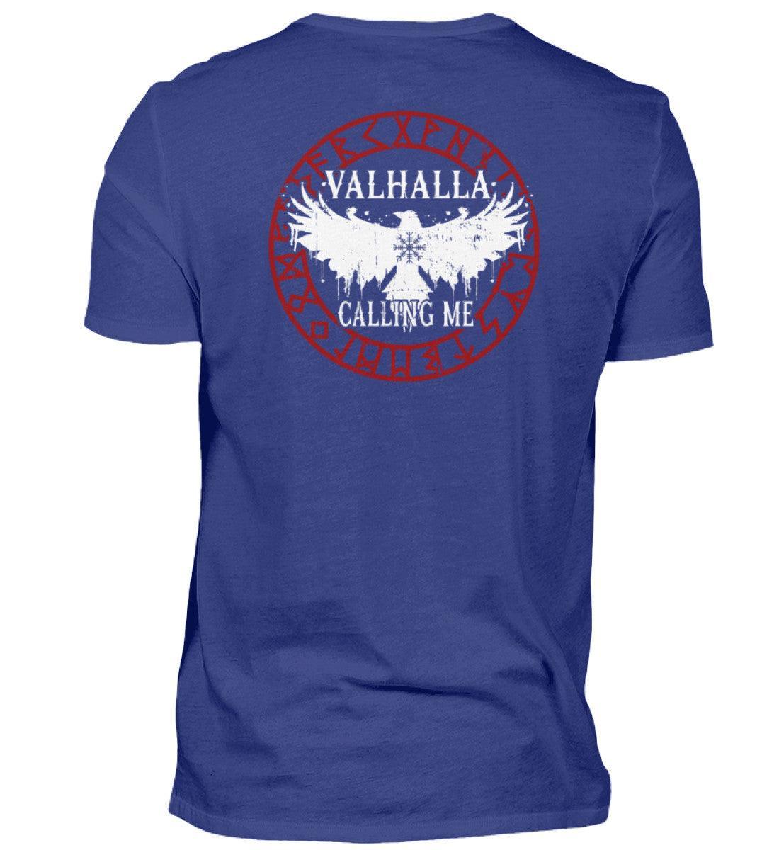 Wikinger Backprint Premium T-Shirt "Ruf nach Valhalla" – Antworte dem Ruf der Ehre - Nordic Viking Wear