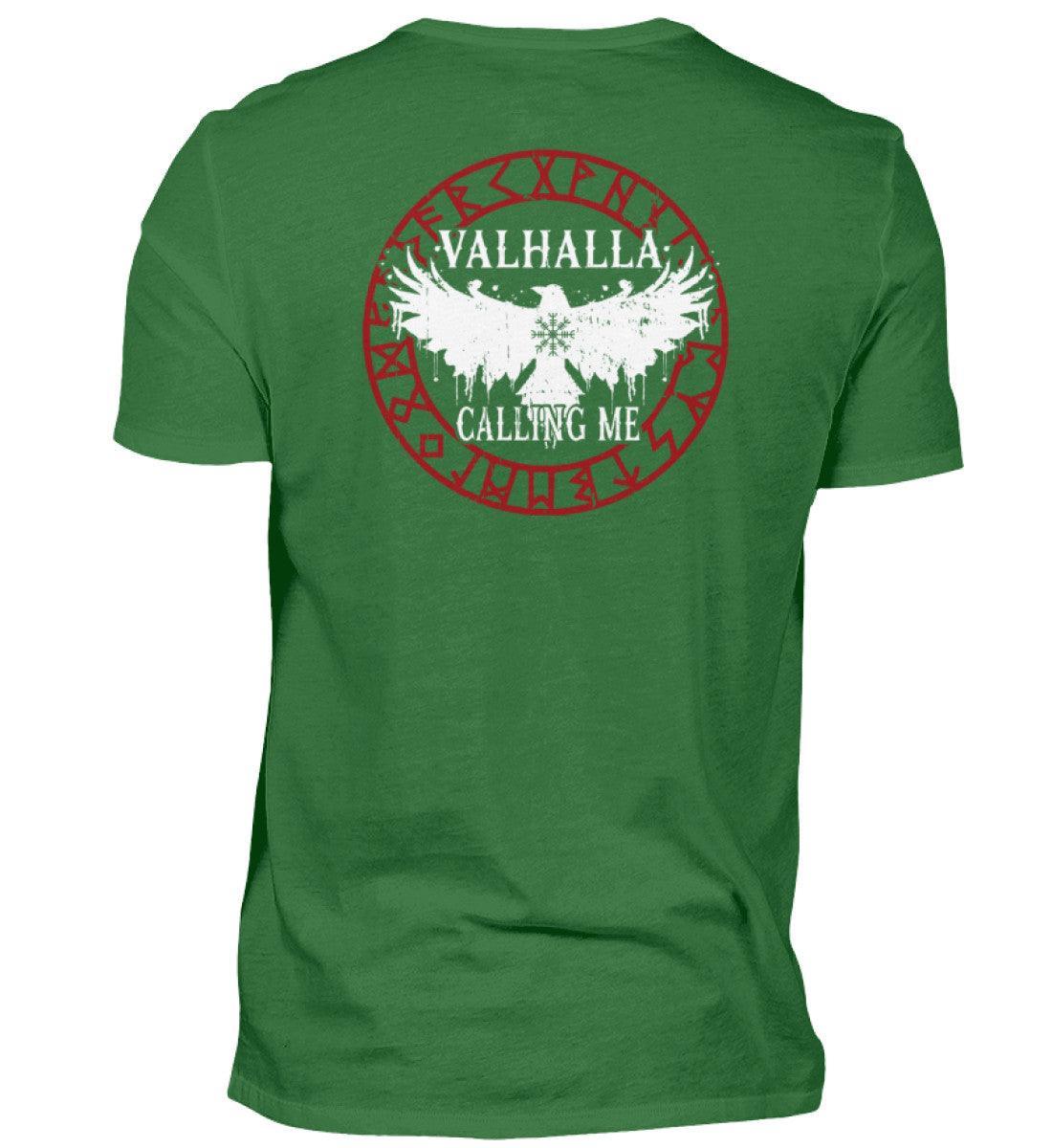 Wikinger Backprint Premium T-Shirt "Ruf nach Valhalla" – Antworte dem Ruf der Ehre - Nordic Viking Wear
