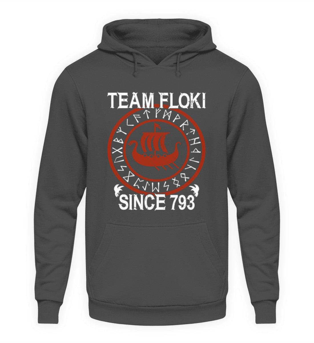 Team Floki Since 793 Wikingerschiff Hoodie - Kapuzenpullover Hoodie - Nordic Viking Wear