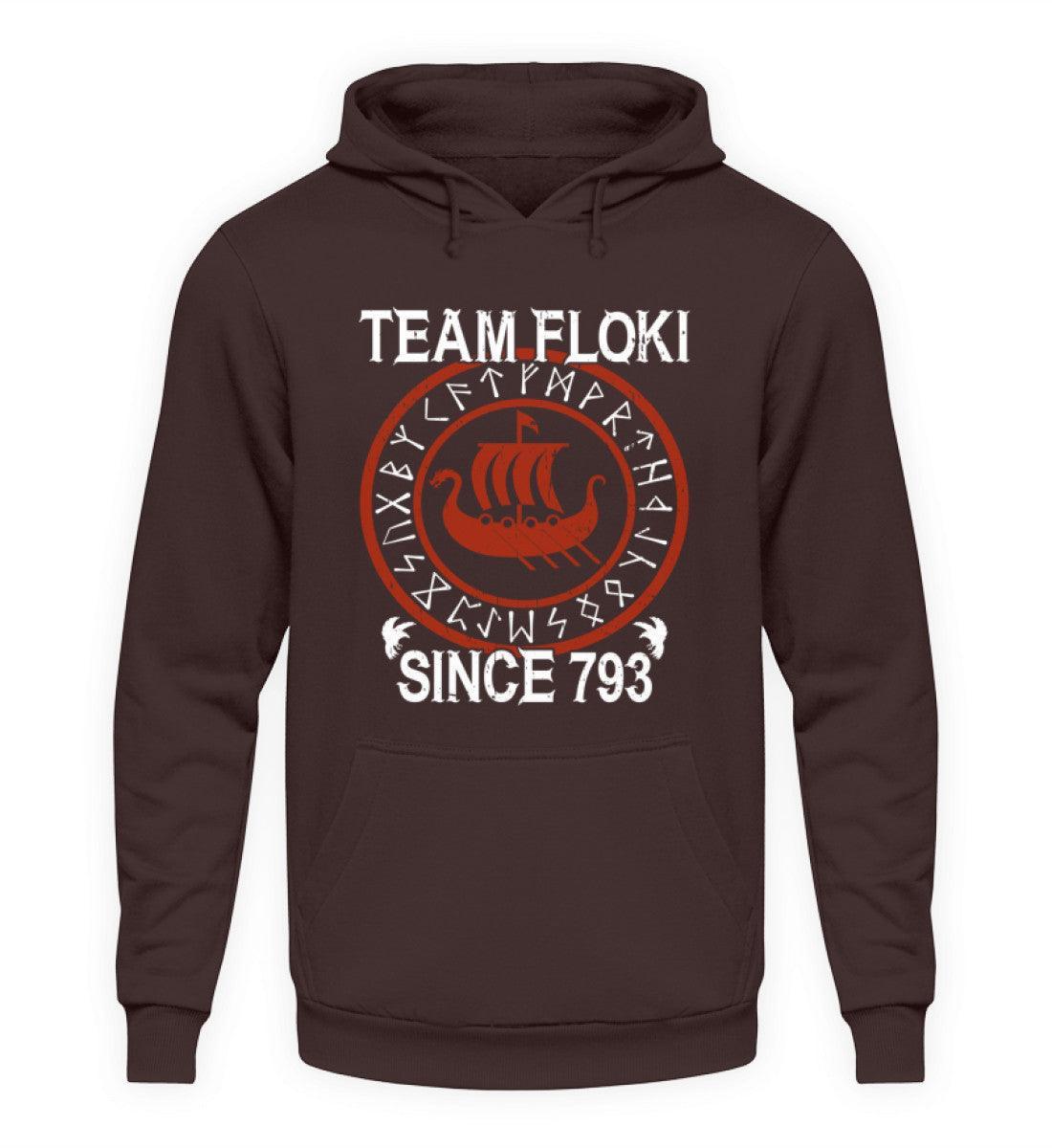 Team Floki Since 793 Wikingerschiff Hoodie - Kapuzenpullover Hoodie - Nordic Viking Wear