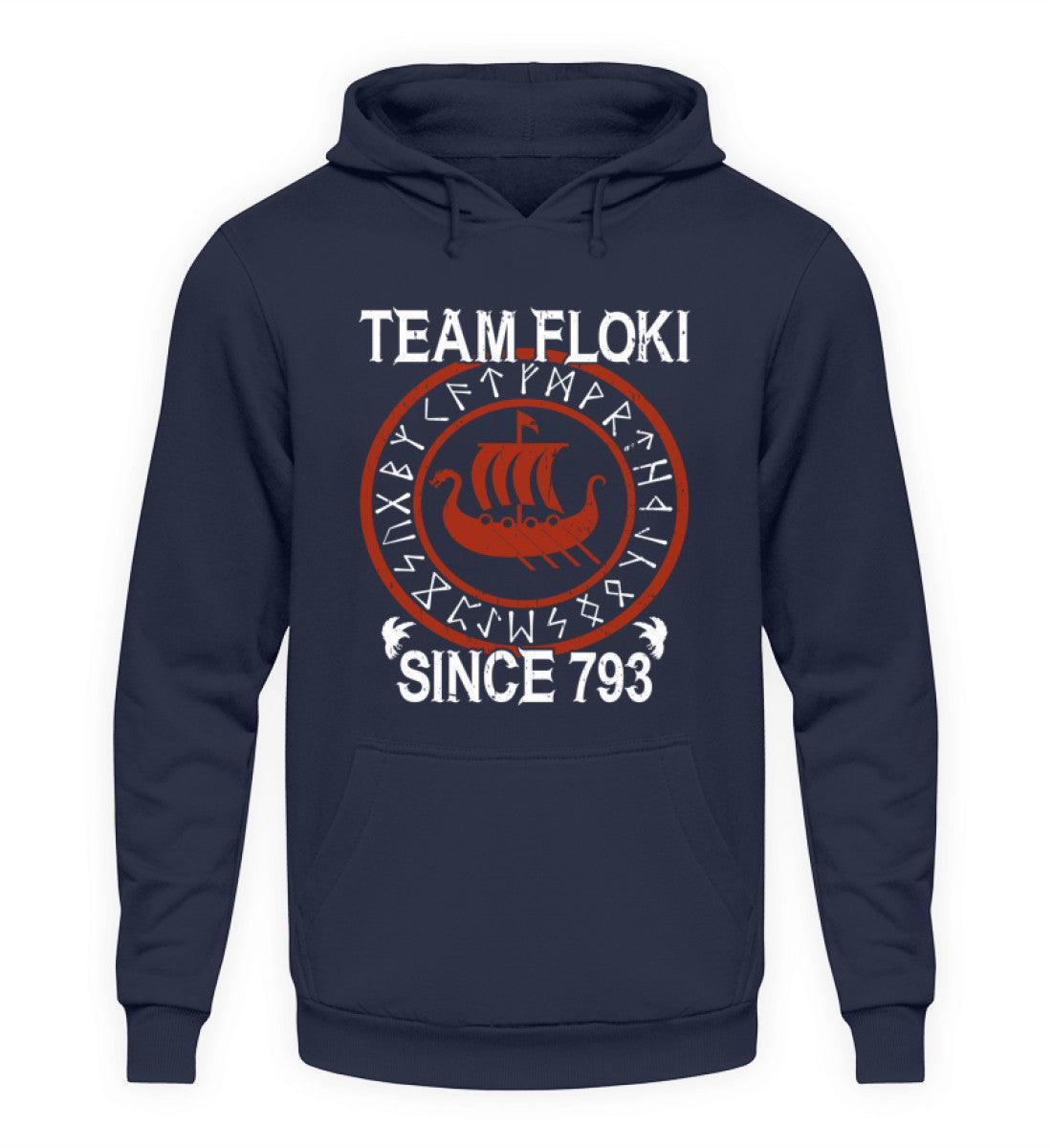 Team Floki Since 793 Wikingerschiff Hoodie - Kapuzenpullover Hoodie - Nordic Viking Wear
