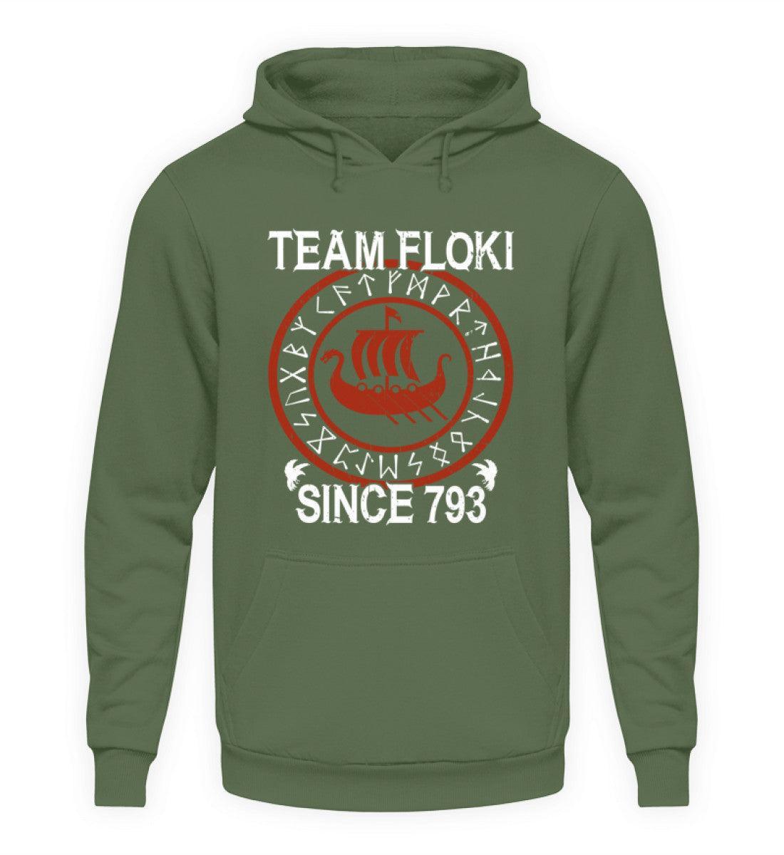 Team Floki Since 793 Wikingerschiff Hoodie - Kapuzenpullover Hoodie - Nordic Viking Wear