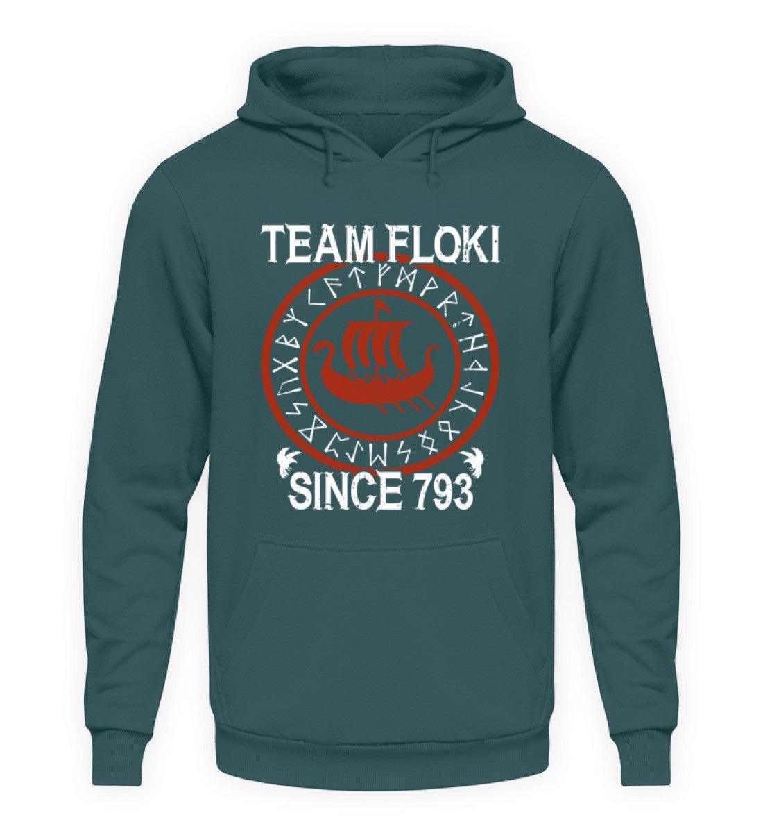 Team Floki Since 793 Wikingerschiff Hoodie - Kapuzenpullover Hoodie - Nordic Viking Wear
