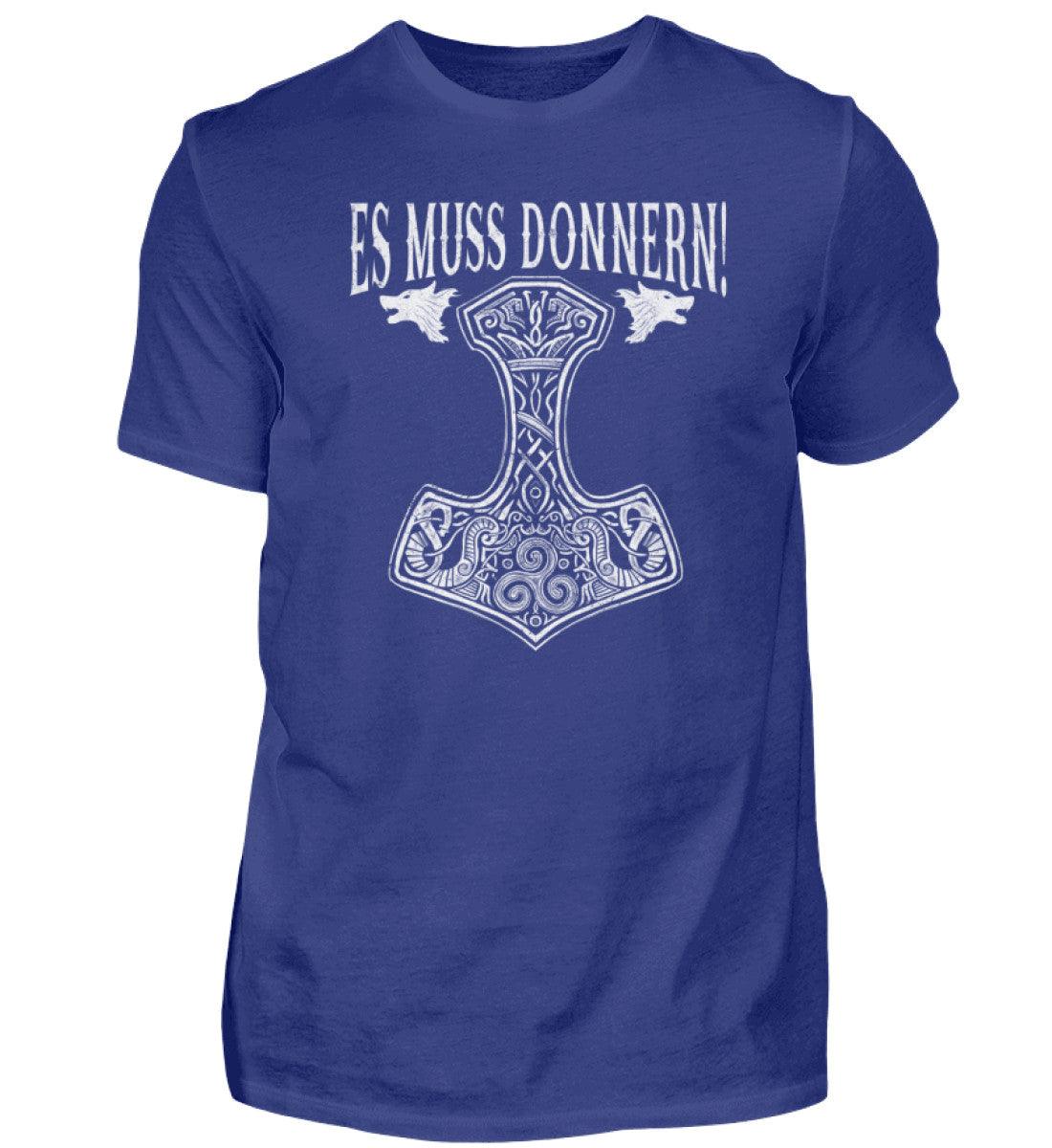 Premiumshirt "Es muss donnern!" – Thor's Hammer Mjölnir Design für wahre Wikinger-Fans - Nordic Viking Wear