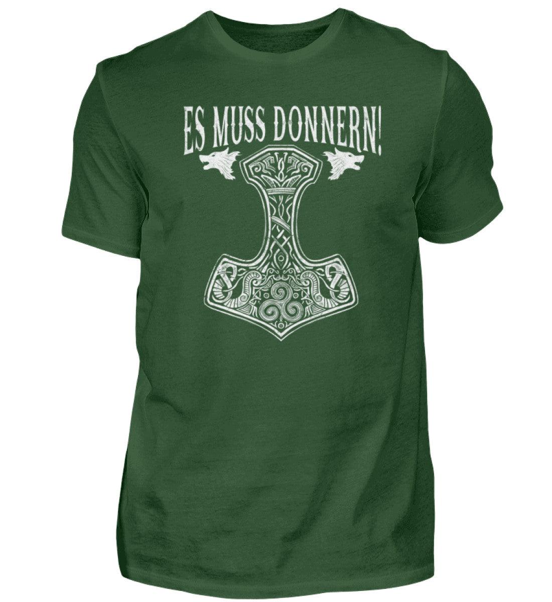 Premiumshirt "Es muss donnern!" – Thor's Hammer Mjölnir Design für wahre Wikinger-Fans - Nordic Viking Wear