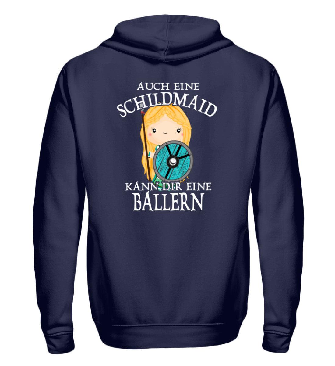 🛡️ Wikinger Zipp-Hoodie – „Auch eine Schildmaid kann dir eine ballern“ 🛡️ - Nordic Viking Wear