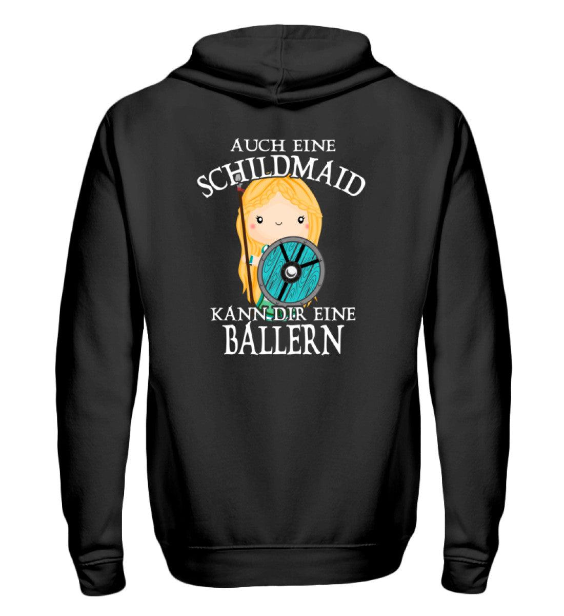 🛡️ Wikinger Zipp-Hoodie – „Auch eine Schildmaid kann dir eine ballern“ 🛡️ - Nordic Viking Wear