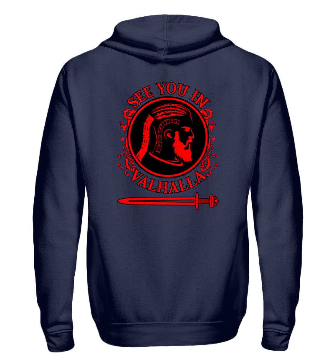 🔥 Zipp-Hoodie "See You in Valhalla" – Wikinger-Krieger Stil 🔥 - Nordic Viking Wear