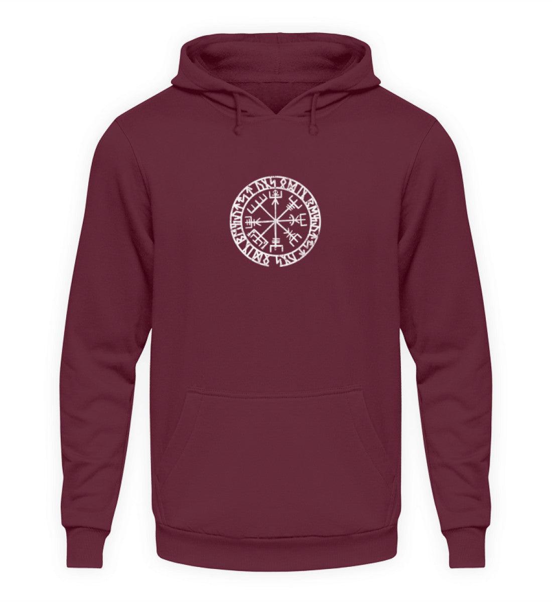 Wikinger Hoodie mit Vegvisir & Runenkreis-Design - Nordische Navigation & Schutz - Nordic Viking Wear