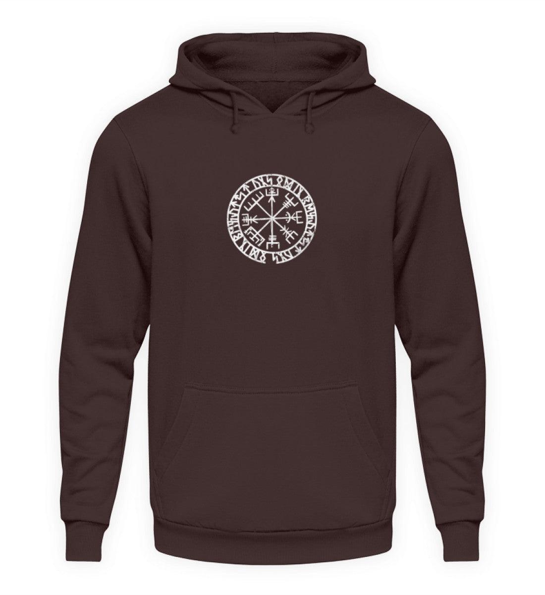 Wikinger Hoodie mit Vegvisir & Runenkreis-Design - Nordische Navigation & Schutz - Nordic Viking Wear
