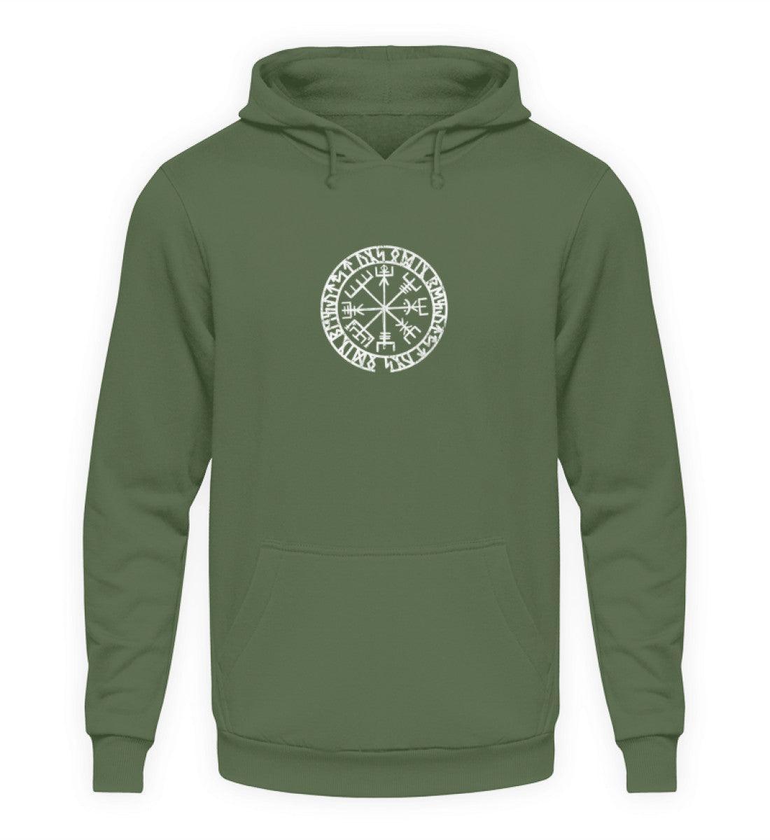 Wikinger Hoodie mit Vegvisir & Runenkreis-Design - Nordische Navigation & Schutz - Nordic Viking Wear