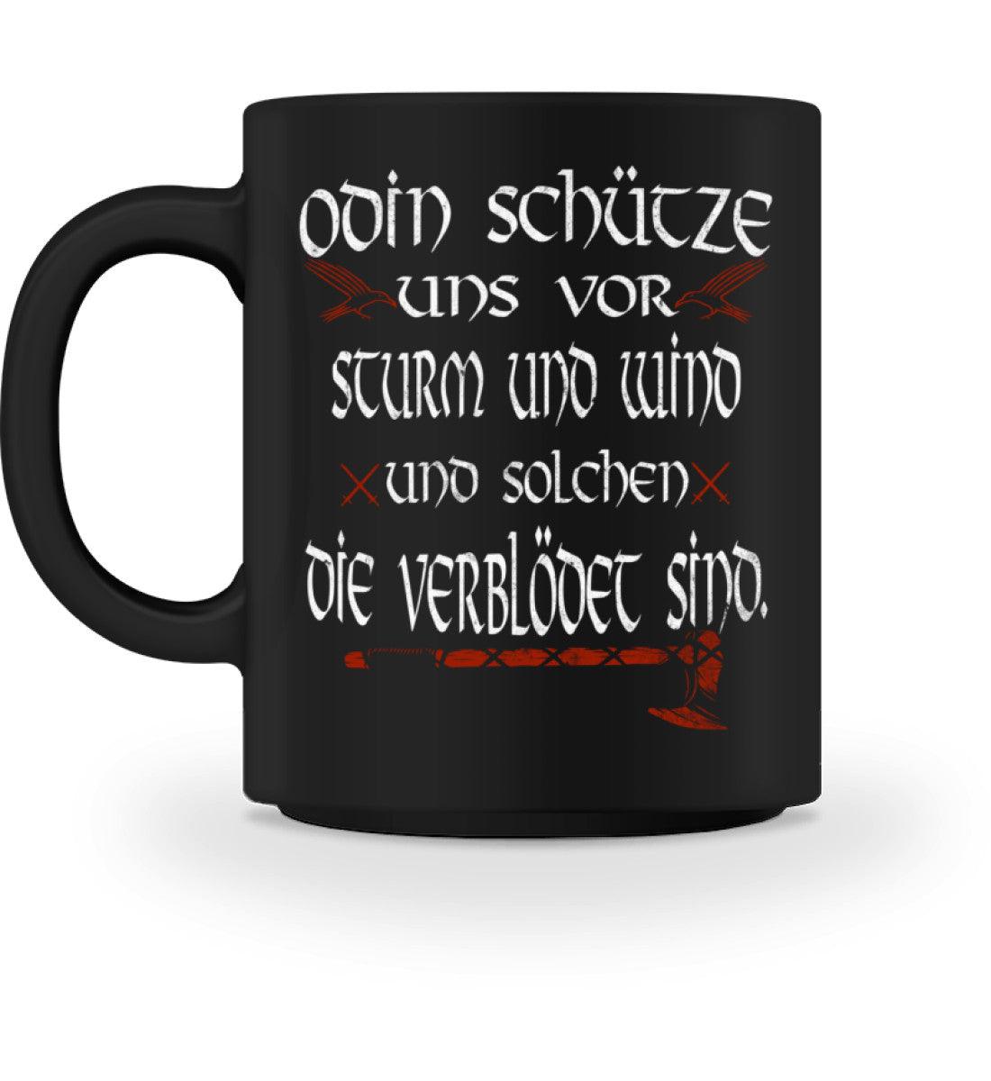 Wikinger Tasse mit Odin-Spruch – "Odin schütze uns vor Sturm und Wind" - Nordic Viking Wear
