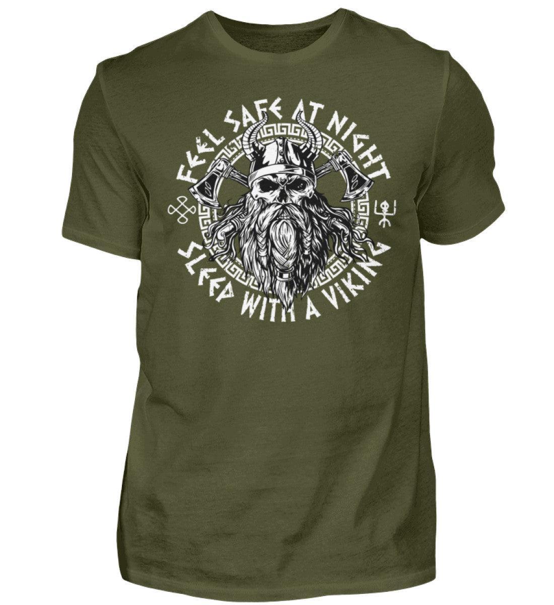 Wikinger T-Shirt Feel Save at Night – Mutiger Nordischer Krieger - Nordic Viking Wear