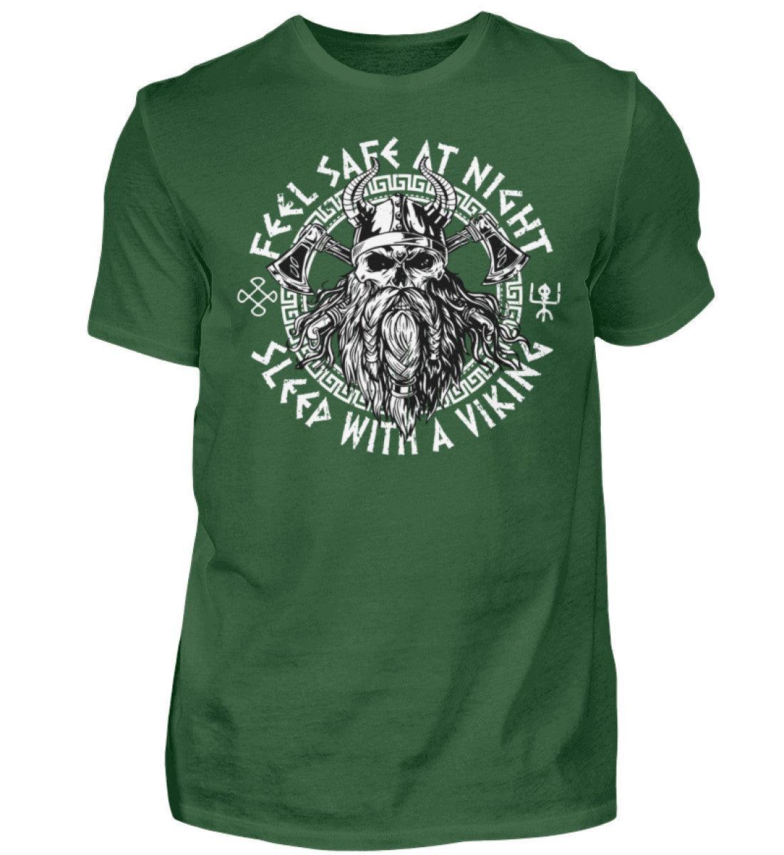 Wikinger T-Shirt Feel Save at Night – Mutiger Nordischer Krieger - Nordic Viking Wear