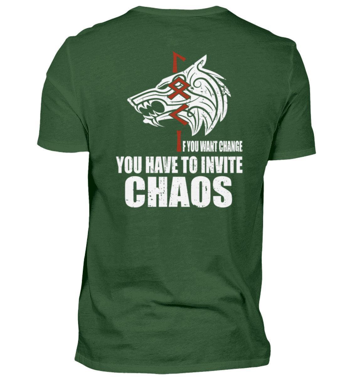 Loki Runes Viking Premiumshirt - "If You Want Change, You Have to Invite Chaos - Nordic Viking Wear