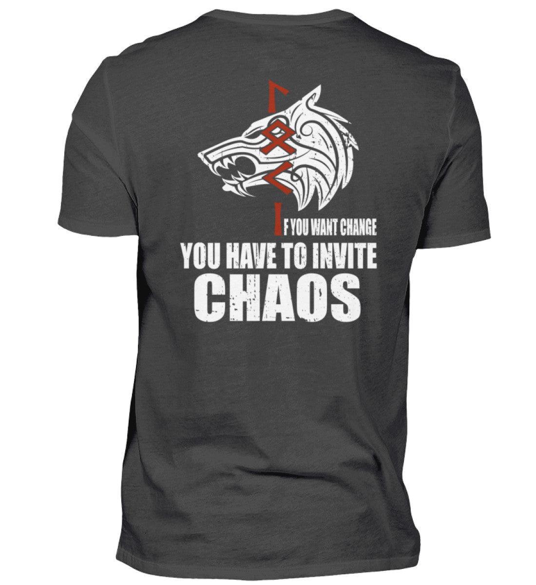 Loki Runes Viking Premiumshirt - "If You Want Change, You Have to Invite Chaos - Nordic Viking Wear