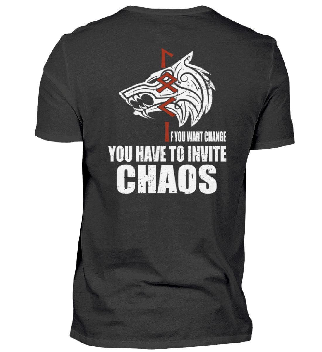 Loki Runes Viking Premiumshirt - "If You Want Change, You Have to Invite Chaos - Nordic Viking Wear