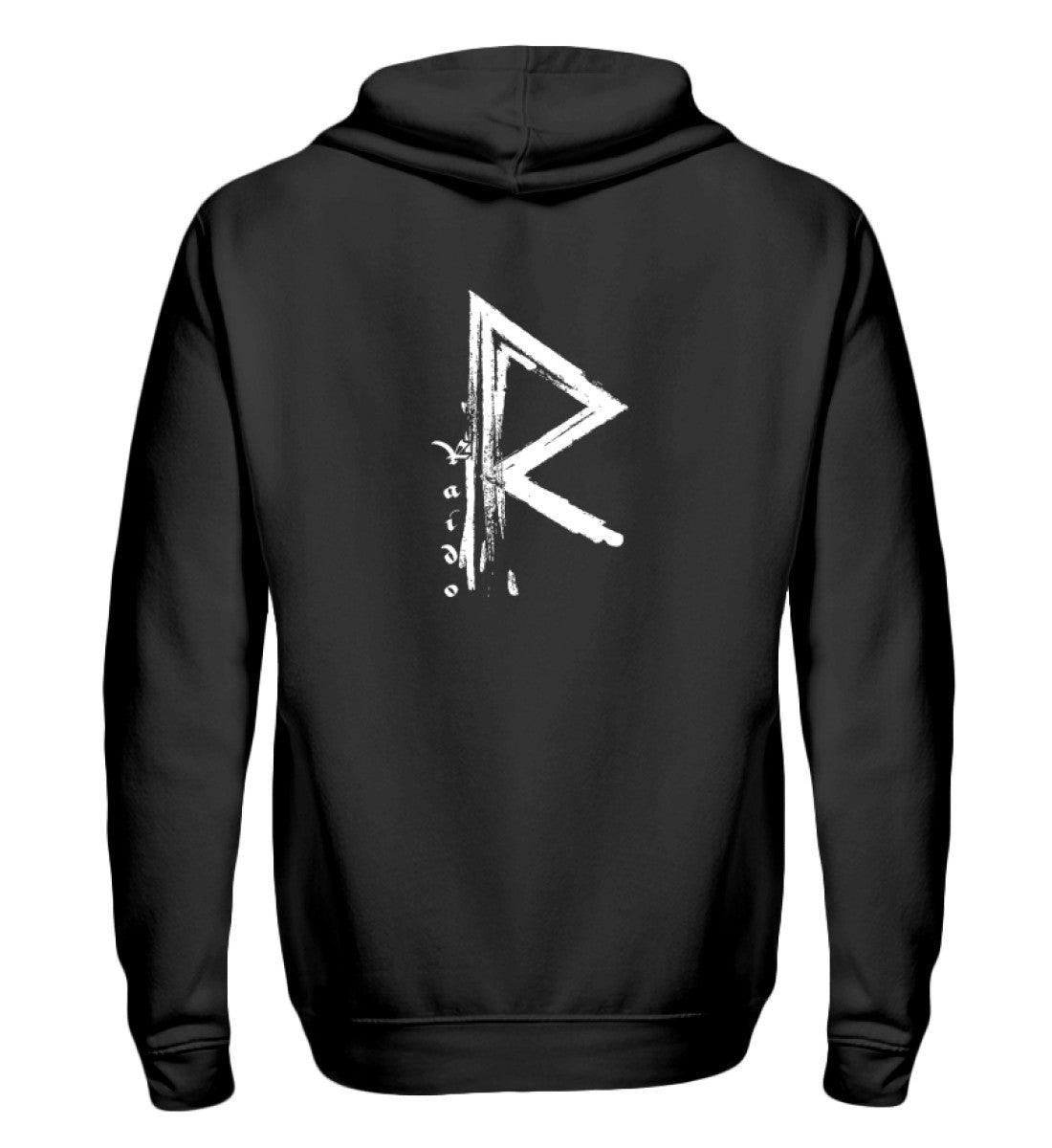 ⚡ Raido – Die Rune des Reisenden | Wikinger Zipp-Hoodie ⚡ - Nordic Viking Wear
