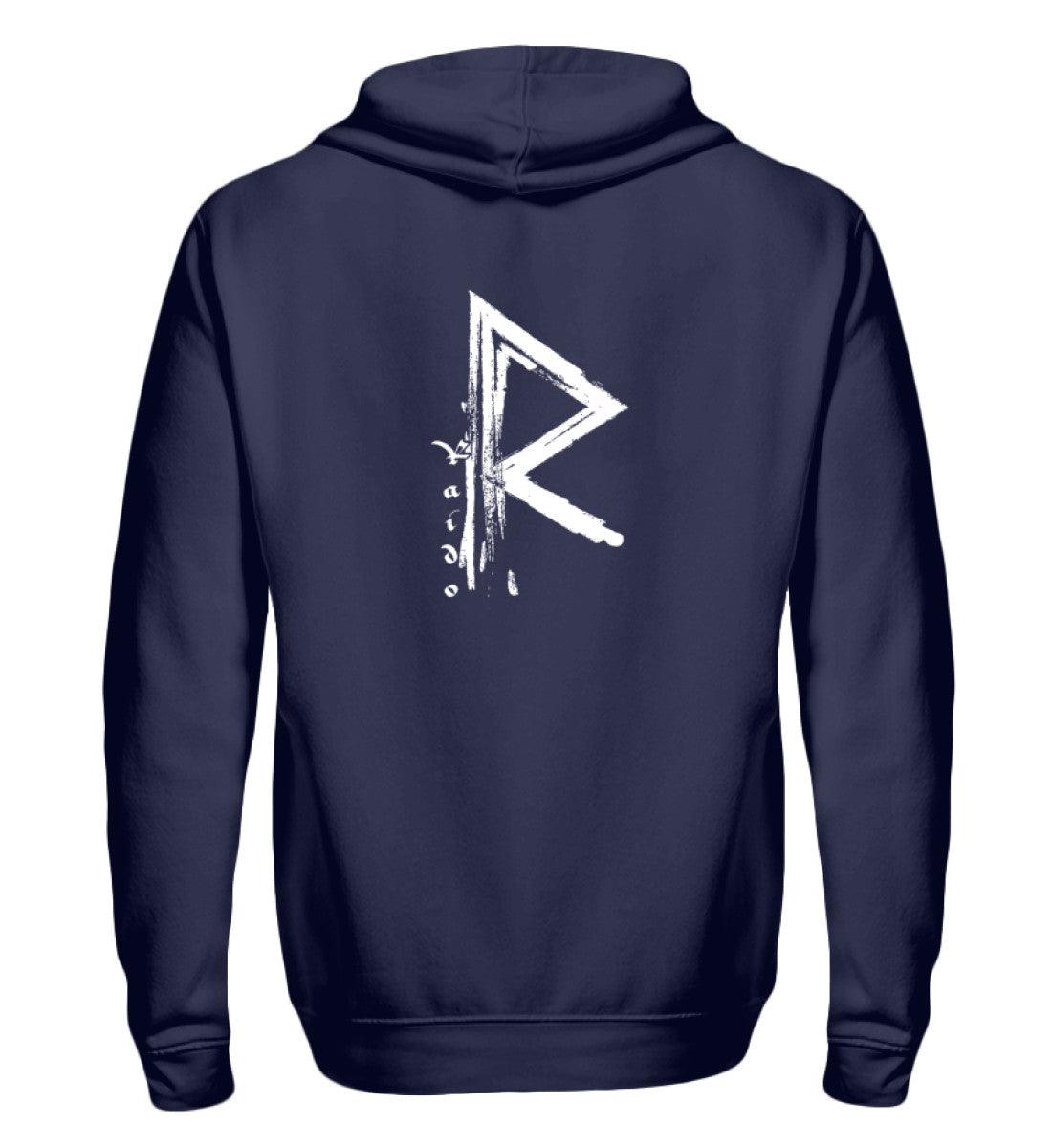 ⚡ Raido – Die Rune des Reisenden | Wikinger Zipp-Hoodie ⚡ - Nordic Viking Wear