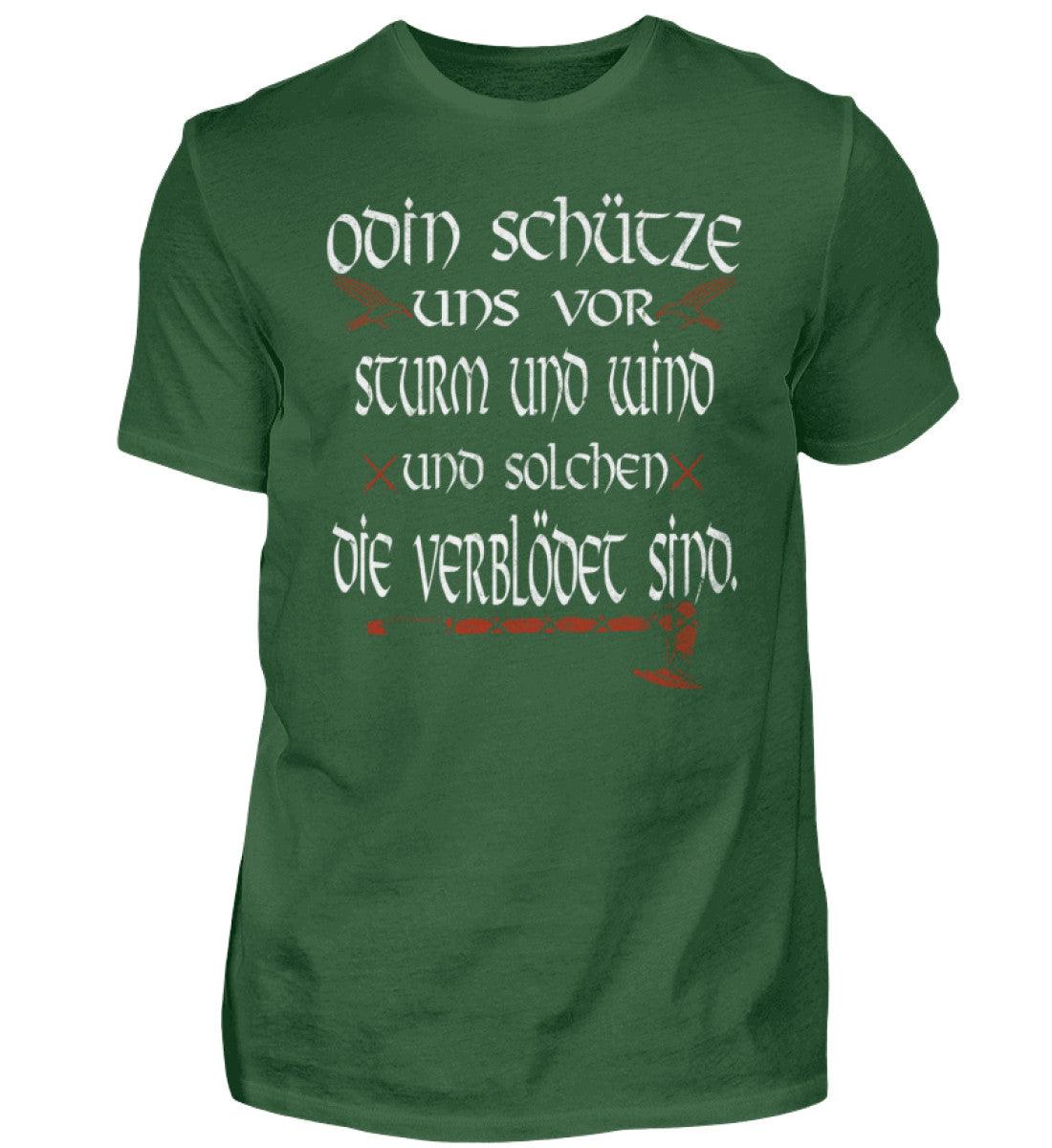 Wikinger Shirt mit Odin-Spruch – "Odin schütze uns vor Sturm und Wind" - Nordic Viking Wear